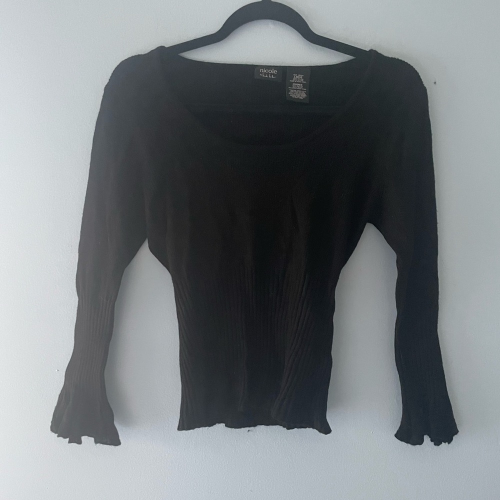 Scoop Neck Black Sweater